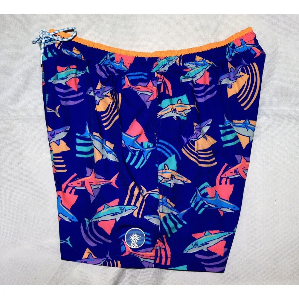 Chubbies‎ Men's (The Daddy Sharks) Swim Trunks Size 2XL - 5.5
